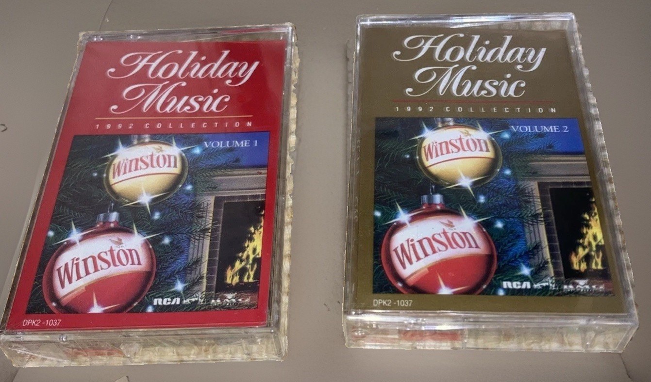 Vintage Collectable Winston Cassette Tapes Set Of 2  Holiday Music Brand New