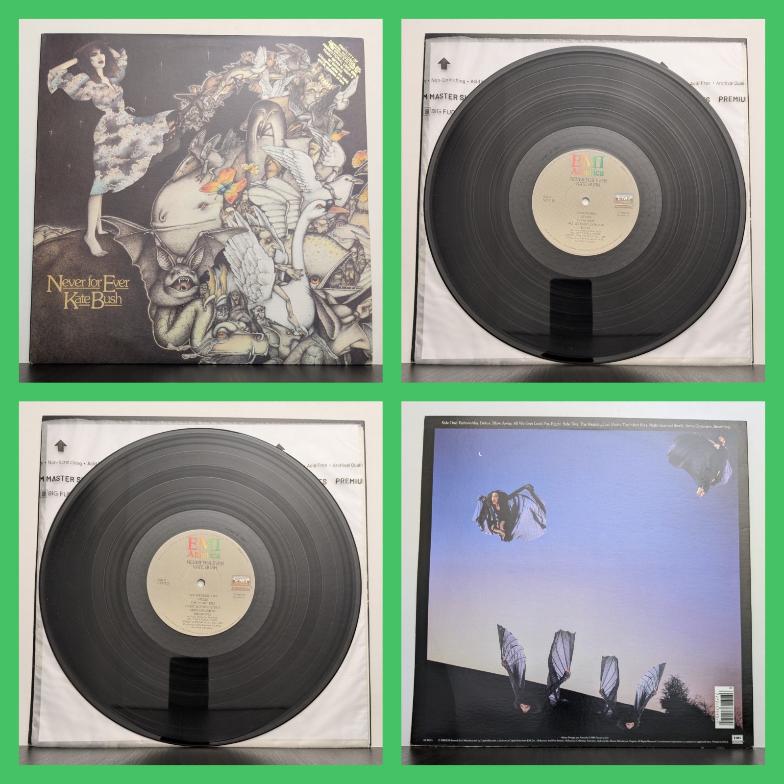 Kate Bush Never For Ever 1984 US LP Jacksonville Promo EMI ST-17115